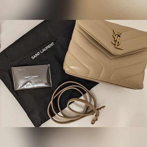 Yves Saint Laurent Handbags - YSL Toy Loulou in Dark Beige